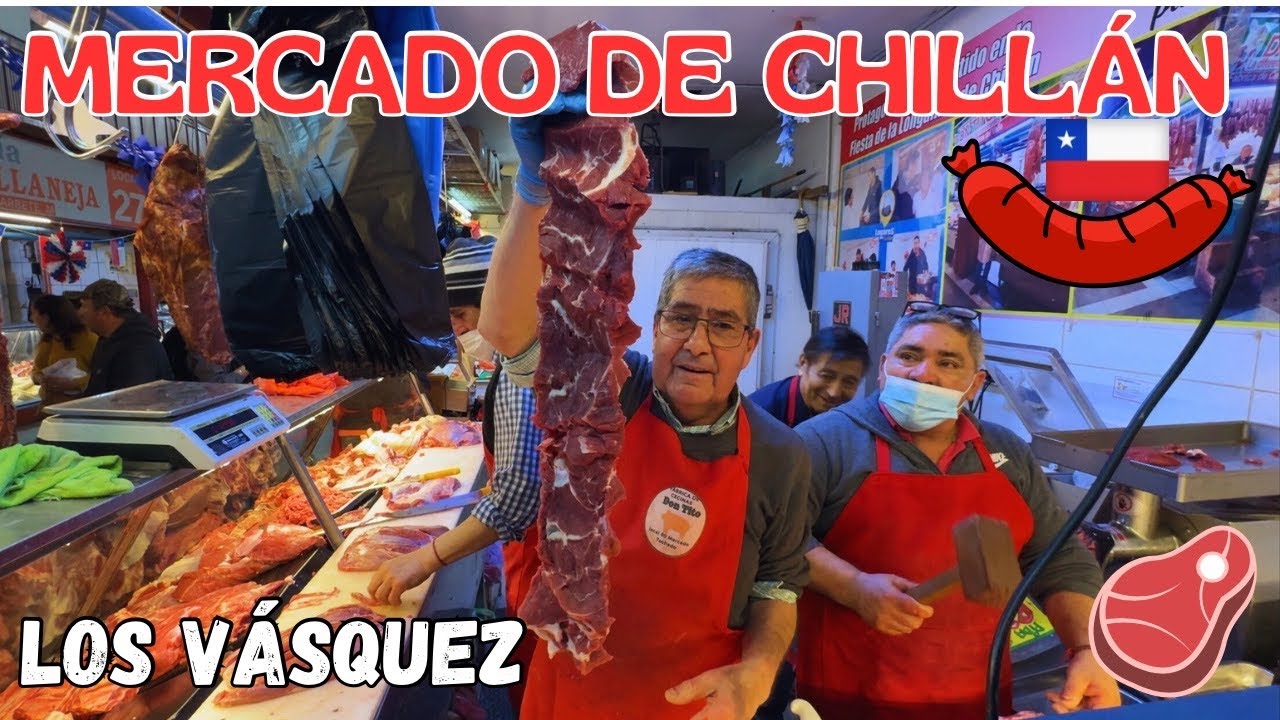 MERCADO de CHILLAN 🇨🇱 FAENANDO EL VACUNO  POR LOS V&Aacute;SQUEZ 