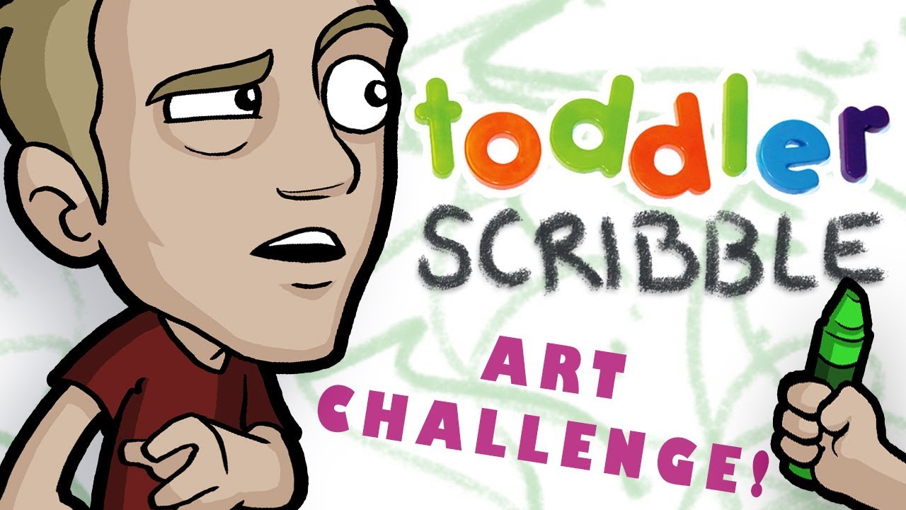 TODDLER SCRIBBLE Art Challenge! - Feat. Mini Jazza