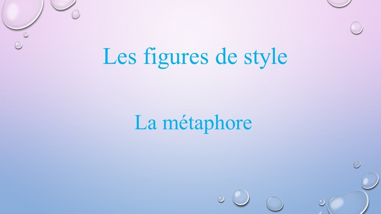 Les figures de style (partie 3): La métaphore #figure #style #métaphore