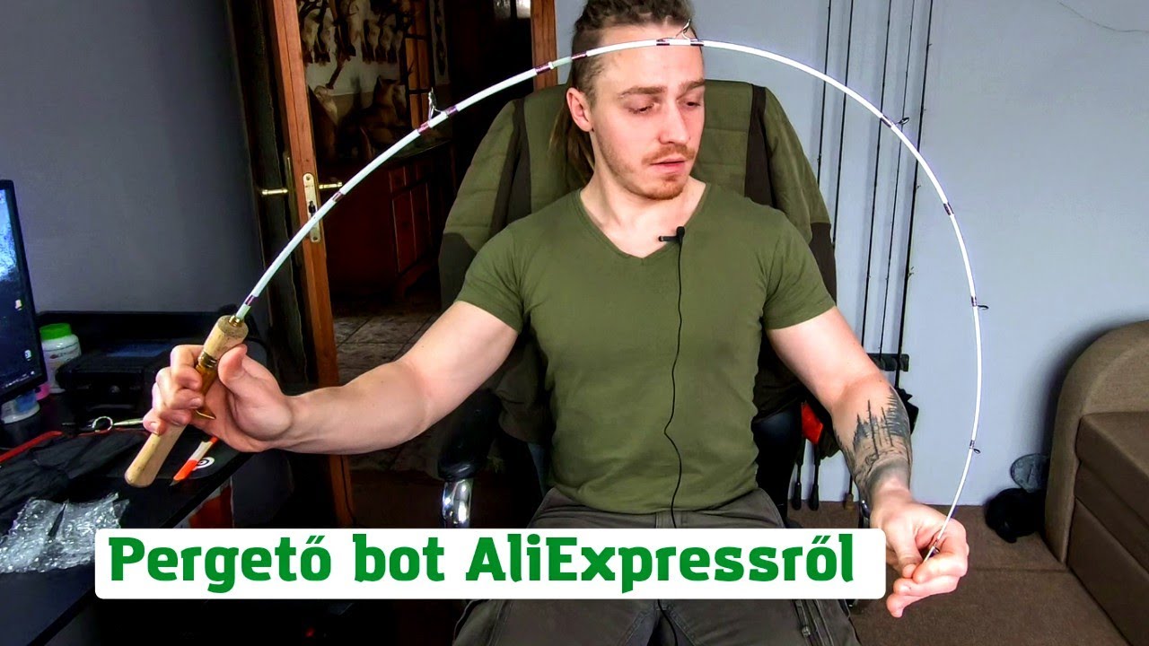Olcs&oacute; pergető bot AliExpressről.