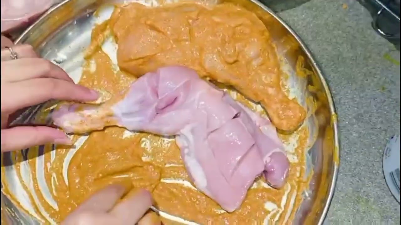 How to make Tandoori spicy chicken🍗#Tandoorichicken#🤤#subscribe🤞more videos🥰@mohammadkarishma7535