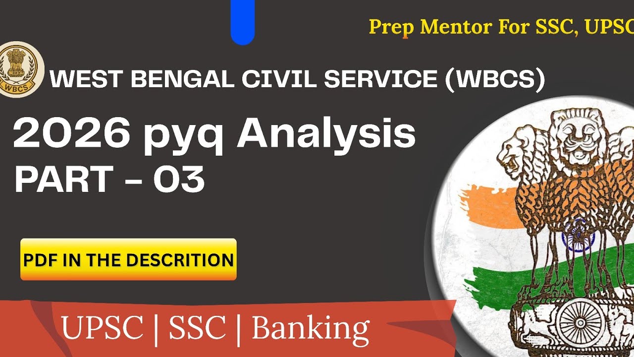 Part 3: WBCS 2026 pyq analysis #PrepMentorAcademy #wbcs #wbcsguide2027 