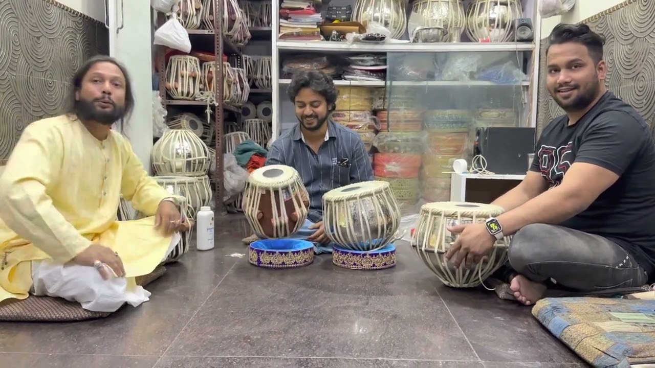 Abhishek mishra Banaras gharana tabla player visit and buy new tabla skin world best tabla maker QkN