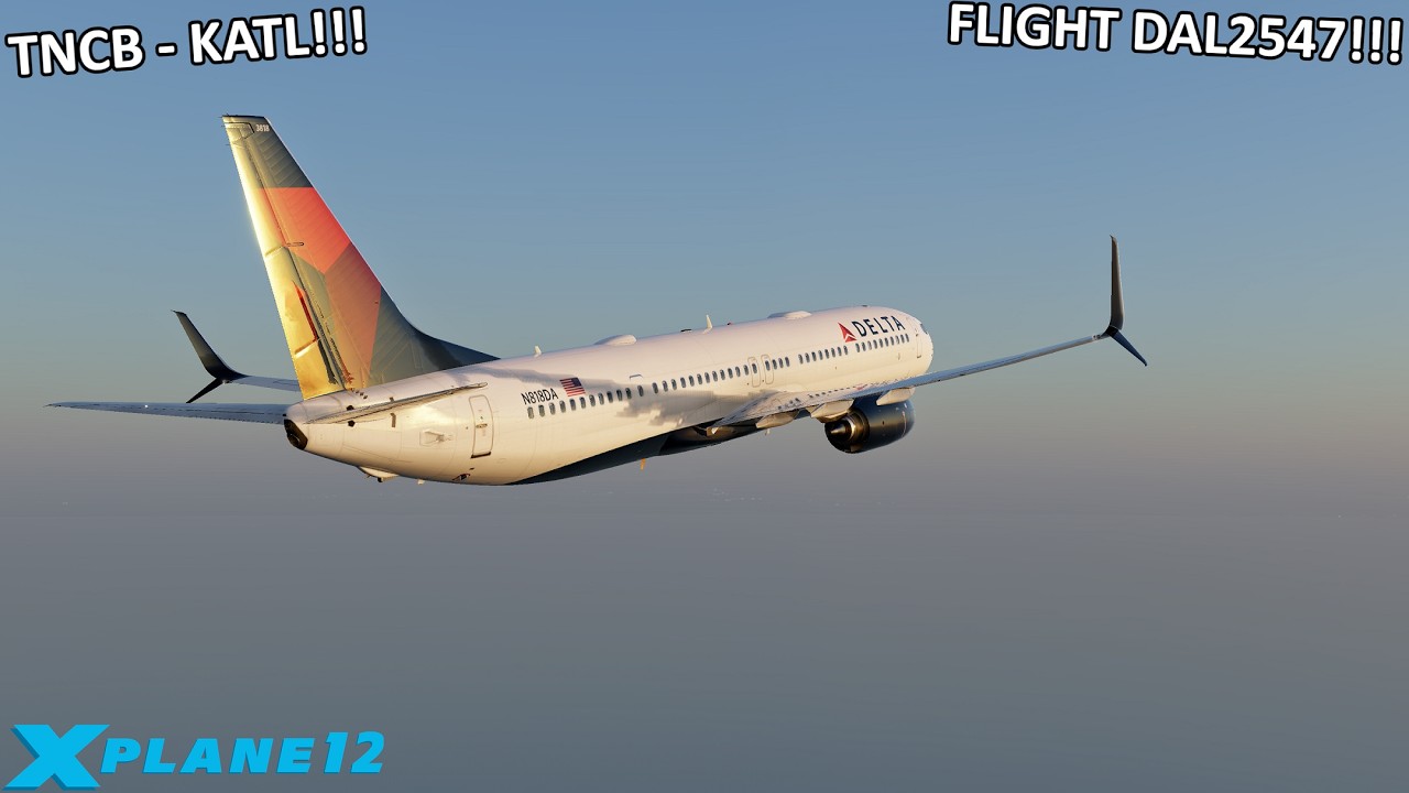 X-Plane 12!!!! | Delta Flight DAL2547 | Bonaire Flamingo to Atlanta (TNCB-KATL)