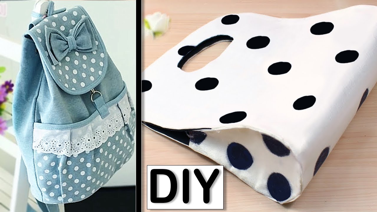 DIY BACKPACK & PURSE   THIS IS HOW TO RECYCLE OLD CLOTHES