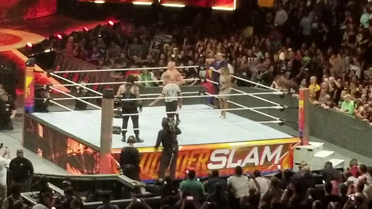 summerslam 2018 roman reigns and brock lesnar entrance live