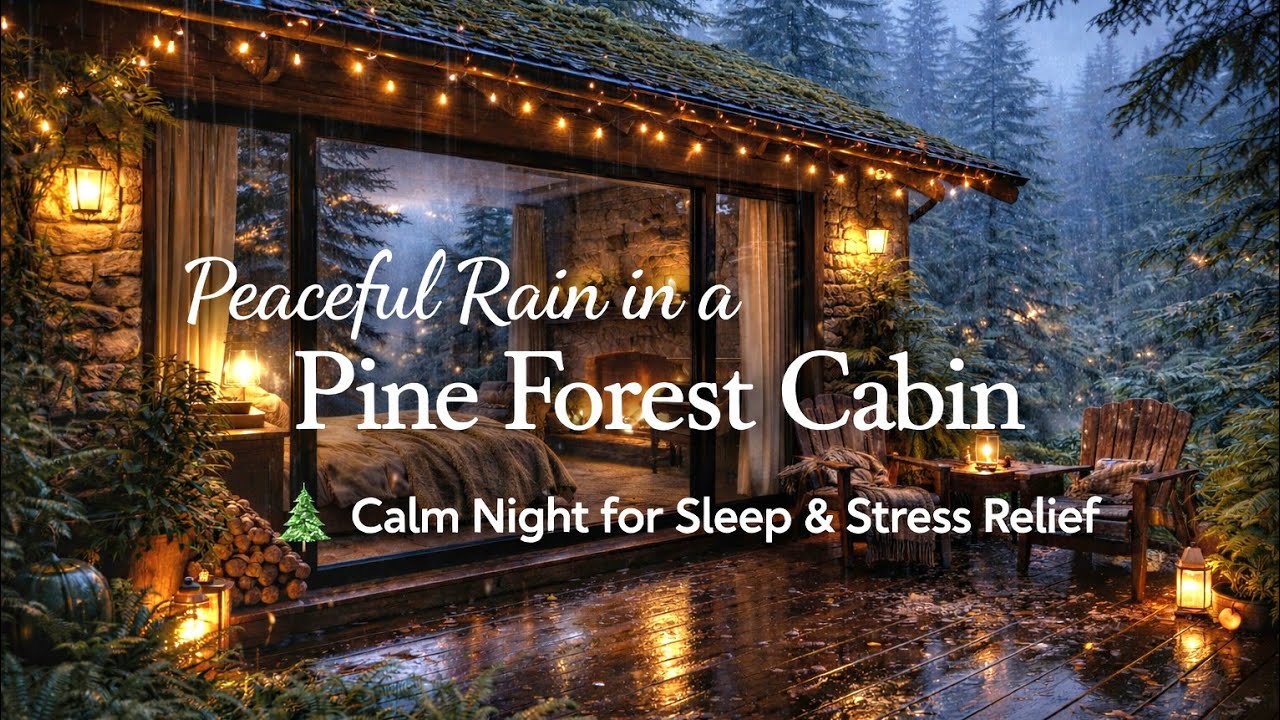 Cozy Night Rain with Piano 🌙 Relaxing Sleep Music & Rain Sounds