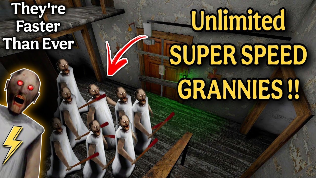 Granny v1.9 – Escaping From Unlimited Super Speed Grannies! | The Ultimate Hardcore Challenge! 💀⚡