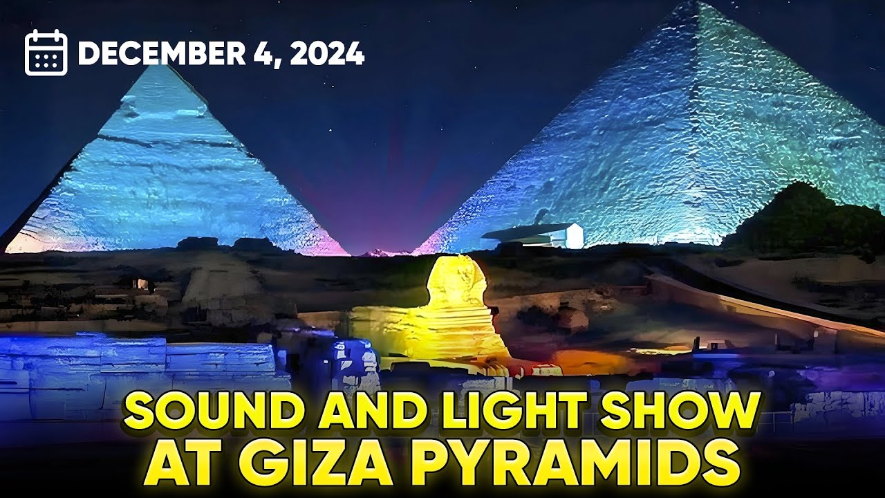 GIZA PYRAMIDS Sound and Light Show - get a glimpse.  Not to be missed when in Egypt.