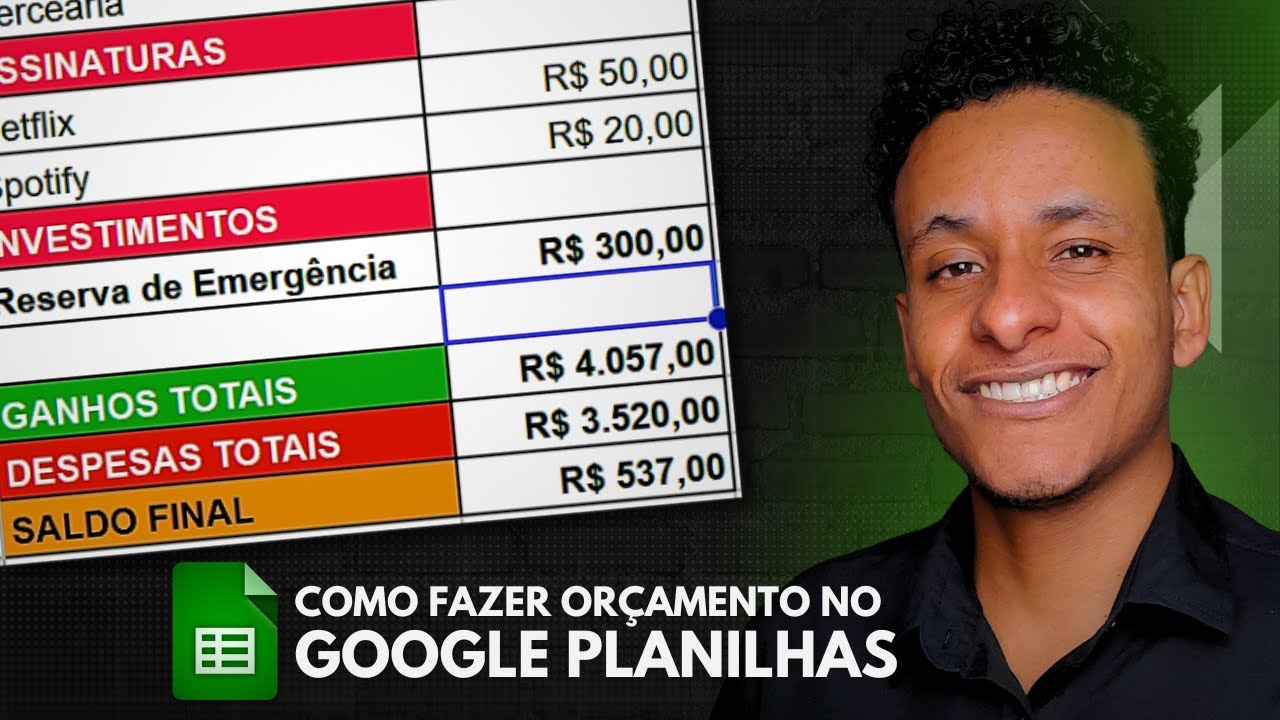 Como criar uma planilha de CONTROLE FINANCEIRO no Google Planilhas (qualquer um consegue criar essa)