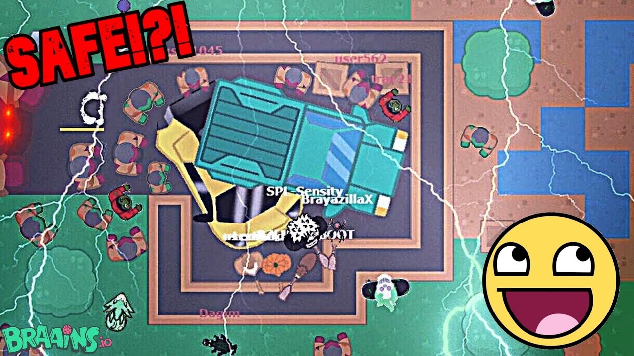 BRAAINS.IO | SAFEST SPOT EVER + BEST SHOTGUN JUKES | INCREDIBLE ZOMBIE KILLS