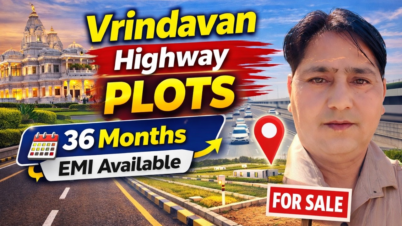 Vrindavan Near Highway Plot 🛣️ | 36 Months EMI Available | Gated Township
