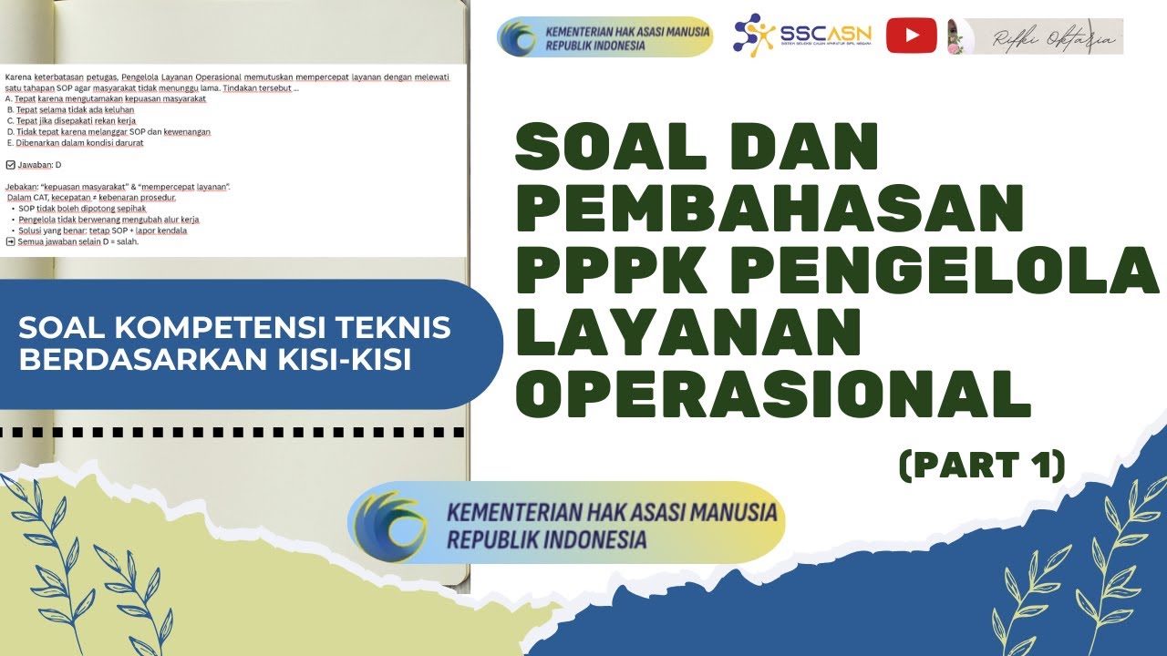 PASTI KELUAR PPPK KEMENHAM 2026 SOAL KOMPETENSI TEKNIS PENGELOLA LAYANAN OPERASIONAL PART 1