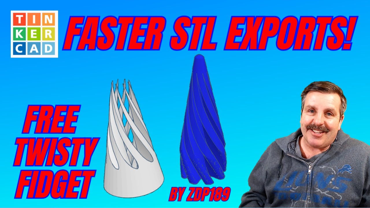 Faster Tinkercad STL Exports! FREE Impossible Twisty Fidget by ZDP189