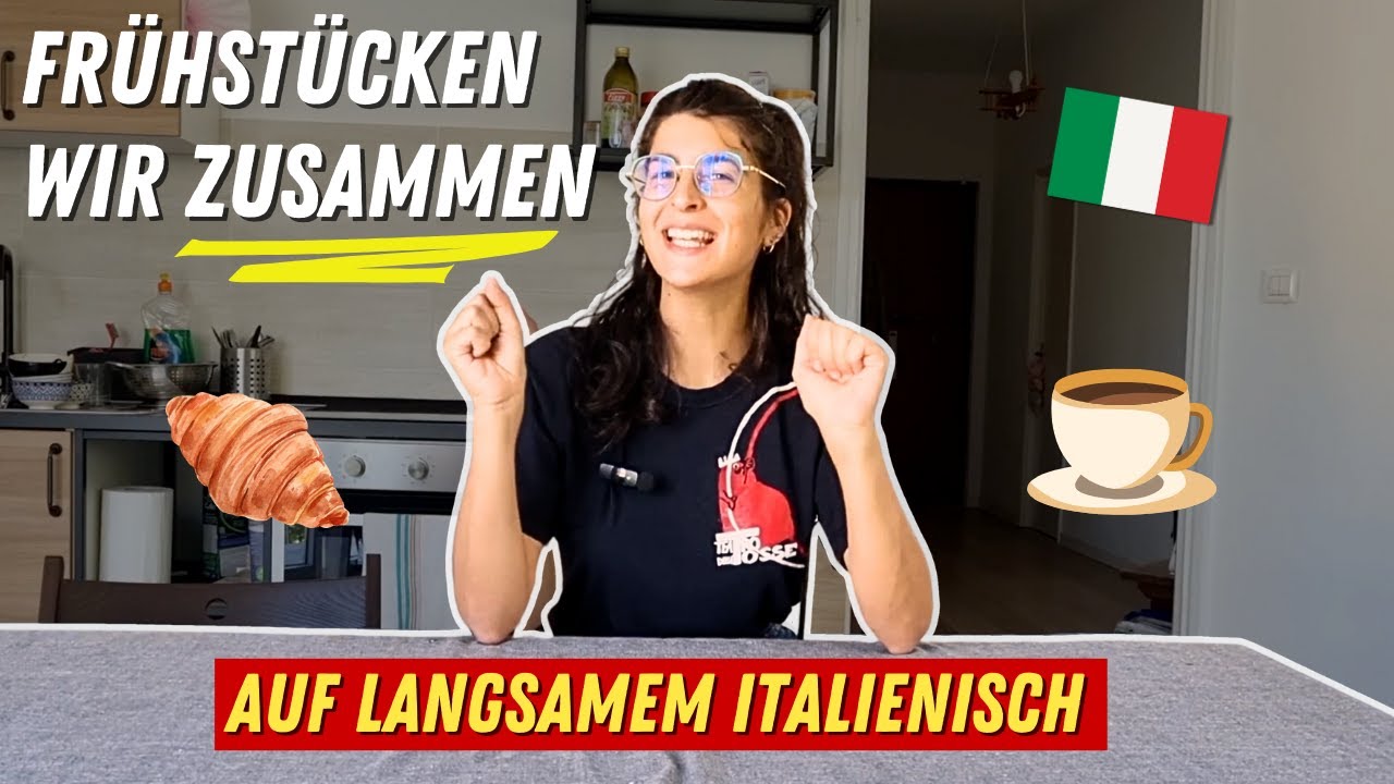 Italienisch beim Frühstück: Echte Gespräche in Slow Italian 🇮🇹👌 | Alltagssprache Italienisch