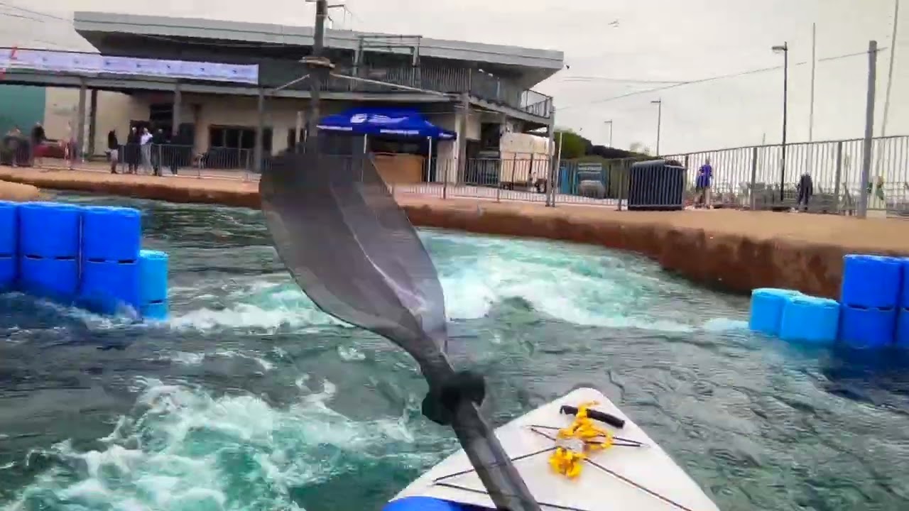 Cardiff Whitewater in an inflatable kayak Sea Eagle Explorer