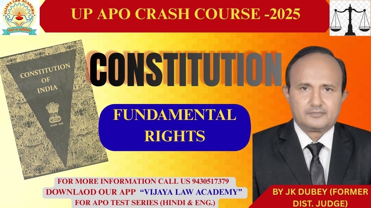 UP-APO CRASH COURSE -2025  || CONSTITUTION  || LECTURE -04 || BY J K DUBEY SIR #upapo #constitution
