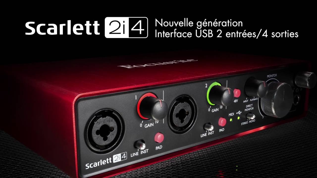 FOCUSRITE Scarlett 2i4 : la nouvelle g&eacute;n&eacute;ration d'interface audio (vid&eacute;o de La Boite Noire)