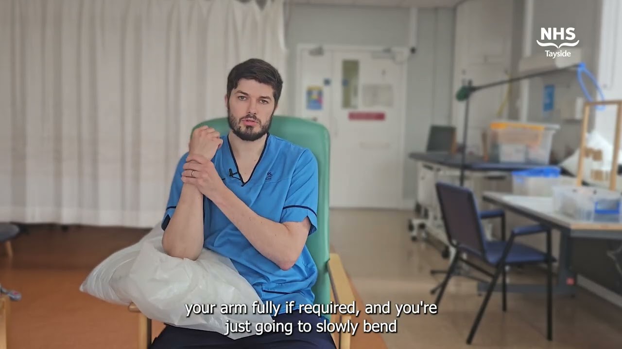 Passive stretching routine of the stroke affected arm