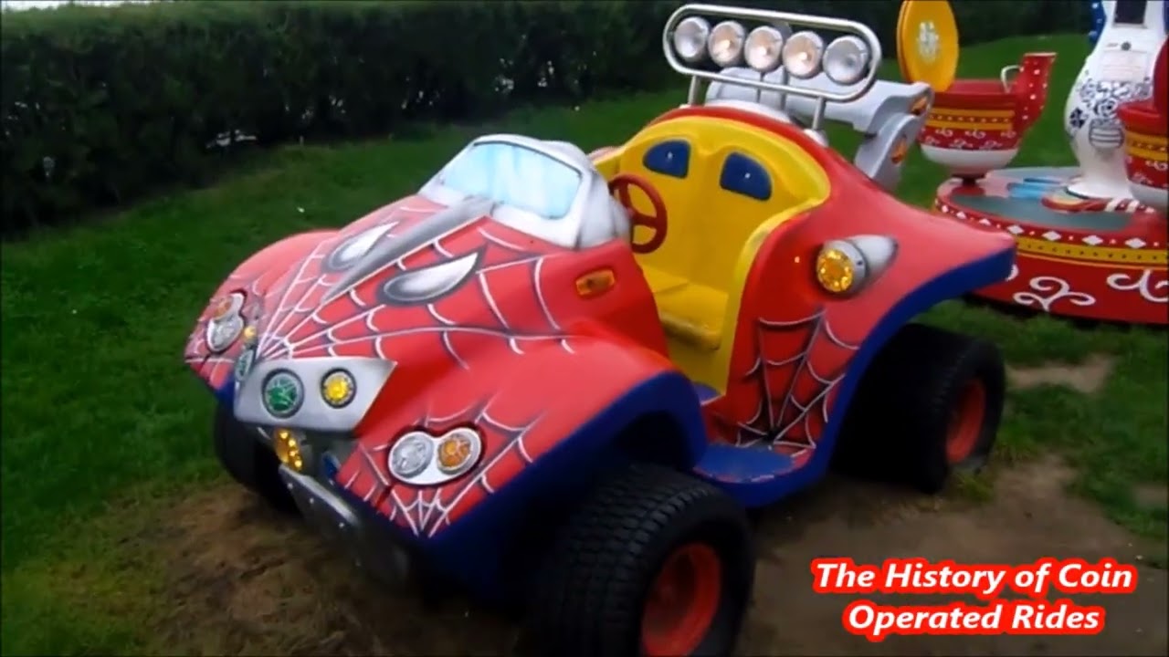 2000s Automatic Toys Modena Coin Operated Spiderman Car Kiddie Ride