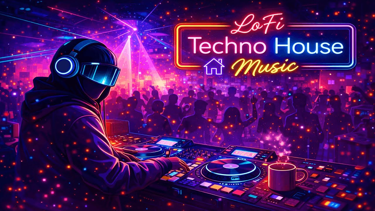 LoFi Techno House Type Beat Music Mix to study, chill, sleep, work, relax