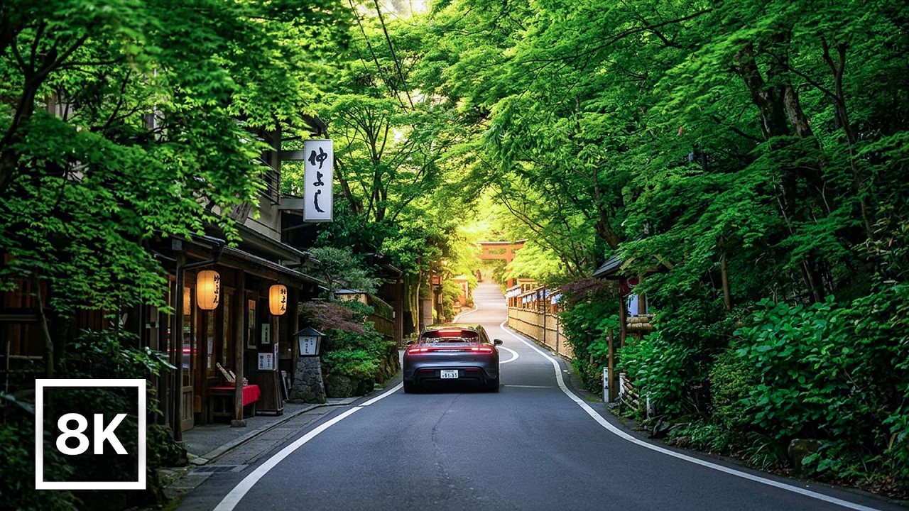 Kyoto Hidden Valleys Drive 🌿 Arashiyama to Kibune / 8K 60fps HDR / Relaxing Piano
