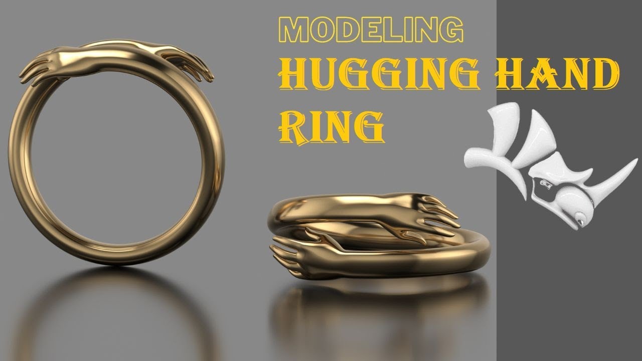 Emotional Jewelry Design: Modeling a 'Hugging Hands' Ring in Rhino | #CADTutorial