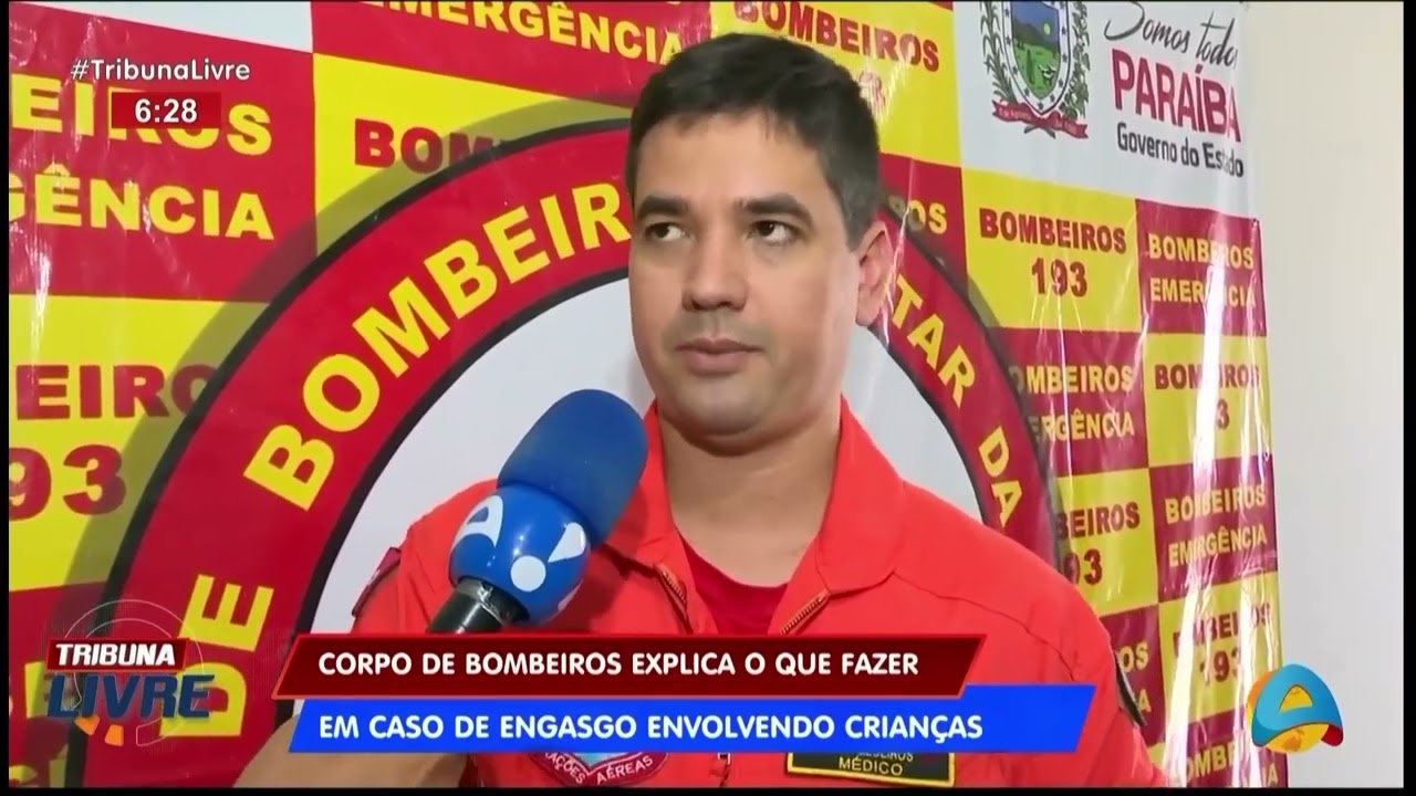 Tribuna Livre - Corpo de Bombeiros explica o que fazer em caso de engasgo envolvendo crianças