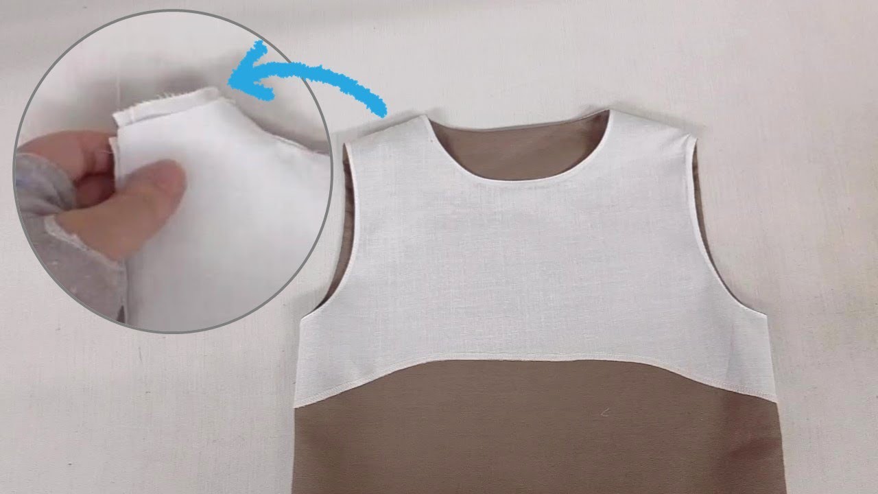 [Sewing for beginners] How to sew sleeveless and lining/ Sewing tips and tricks