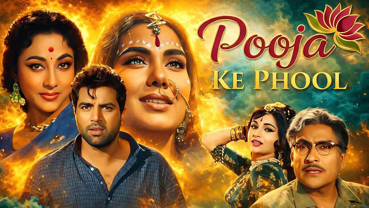 Pooja Ke Phool (1964 ) फुल मूवी : Dharmendra & Mala Sinha Superhit Movie | Classic Bollywood Drama