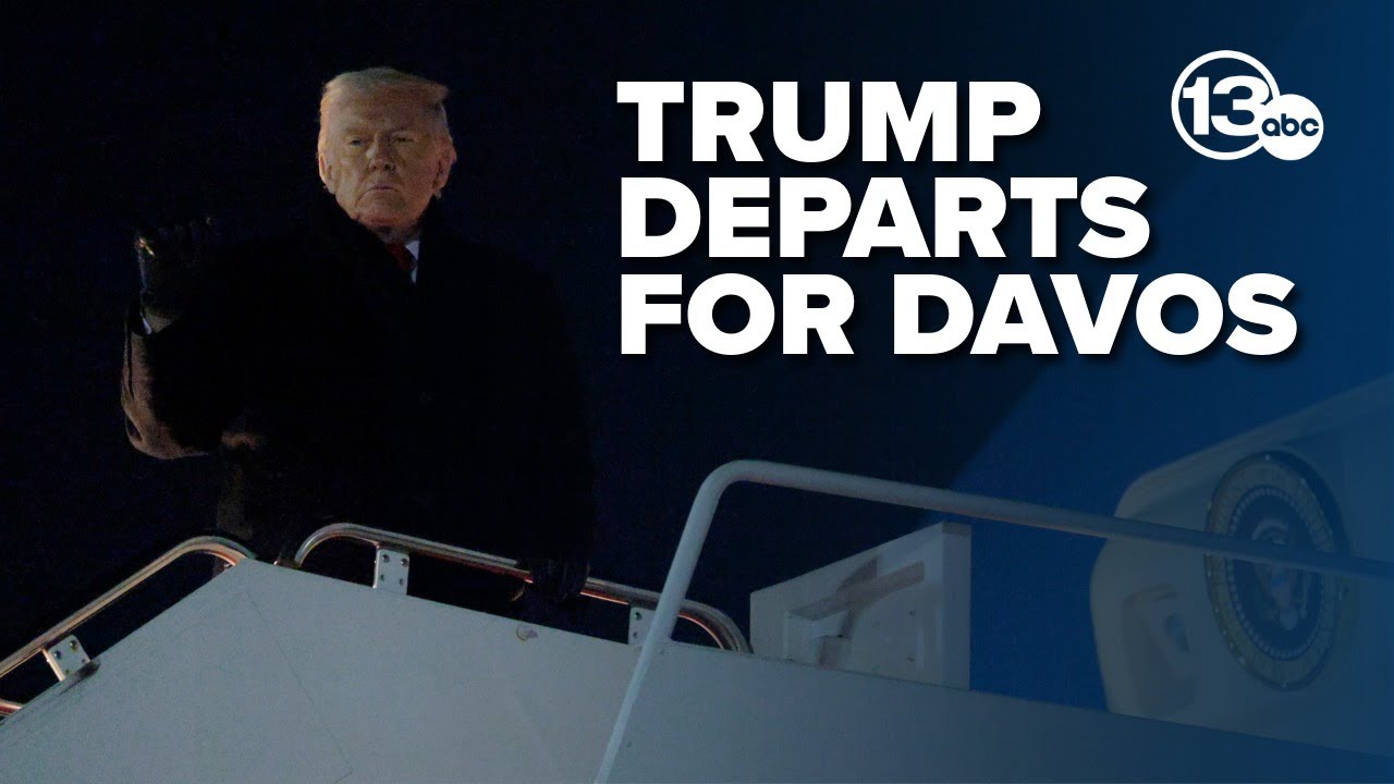 Trump departs for World Economic Forum as Greenland tensions loom