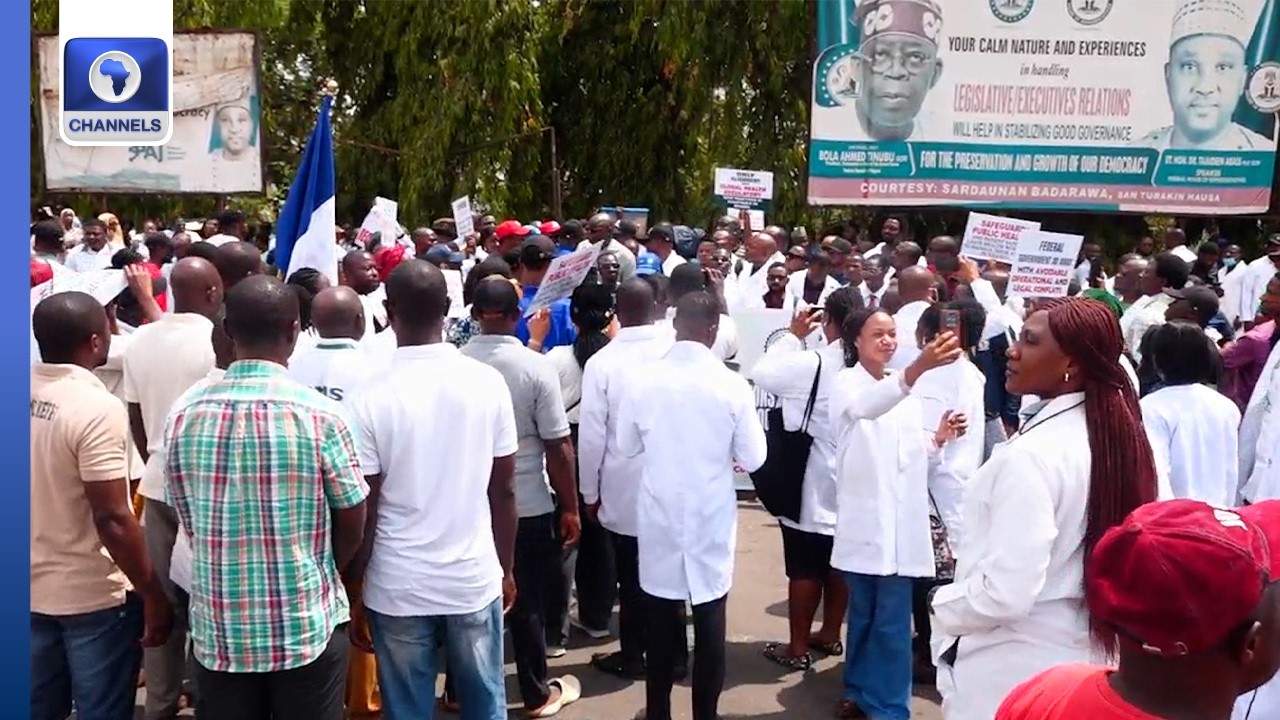 Медицинские работники отклонили законопроект о регулировании и провели акцию протеста в Абудже.