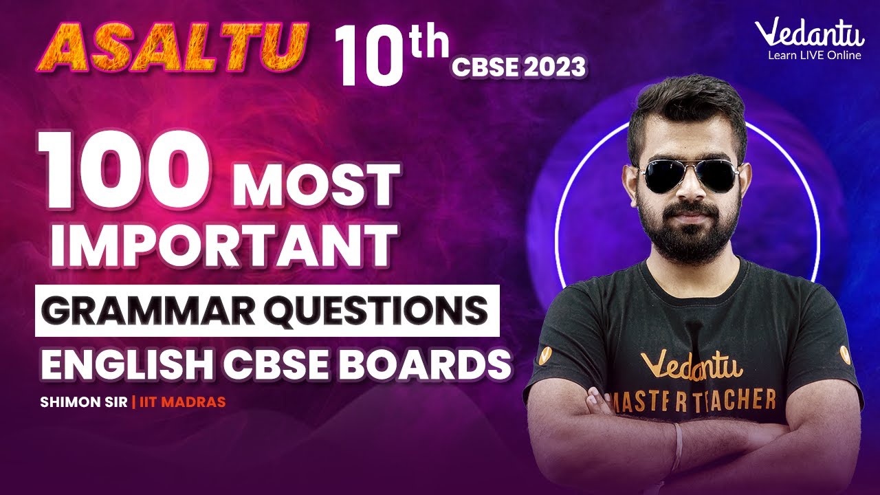 100 Most Important Grammar Questions - English CBSE Boards 2023 Class 10 | Vedantu Master Tamil |