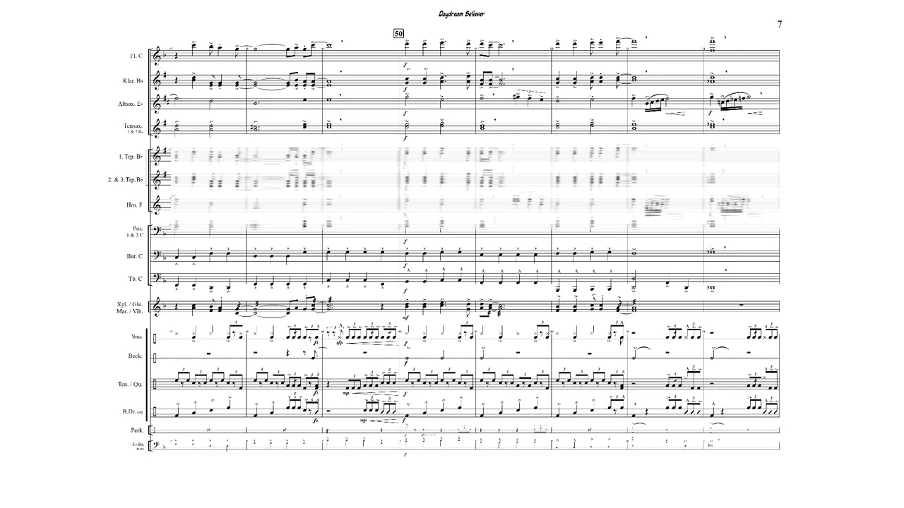 DAYDREAM BELIEVER | für Marching Band | 