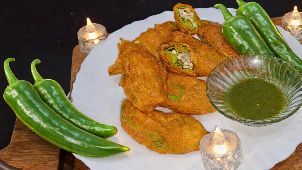 Ramzan spacial paneer mirch ka pakoda under 2 minutes tasty and easy try this 