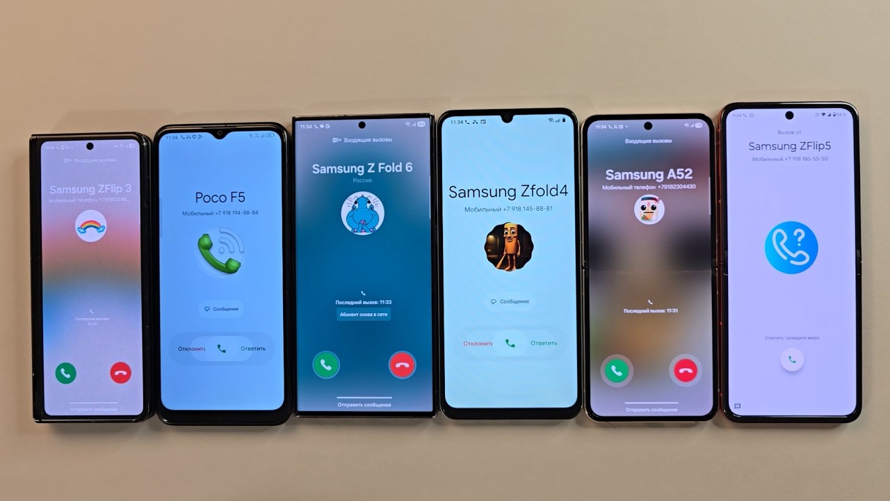 Guess Who Incoming call Samsung Fold3 TCL 30b Samsung S23u Samsung Flip4 Motorolla Razr50 Realme 60x