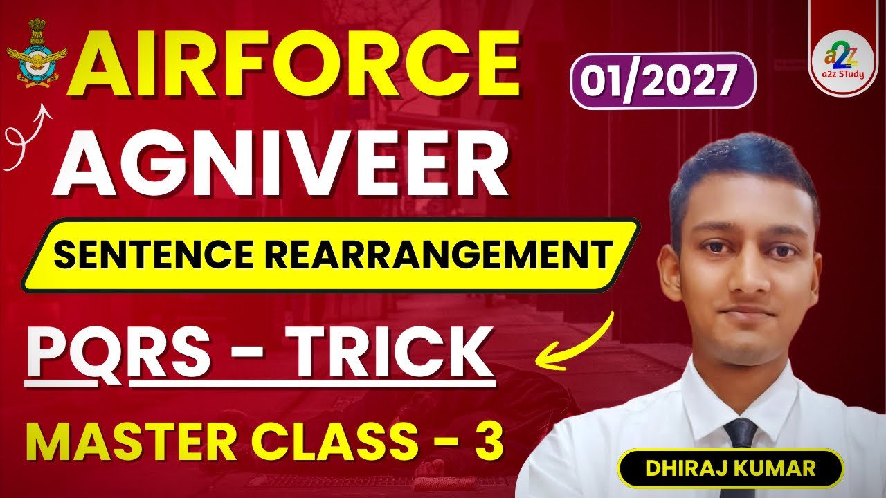 ENGLISH MASTER CLASS 3 🔥 P-Q-R-S SENTENCE REARRANGEMENT TRICK | Solve in 10 Seconds