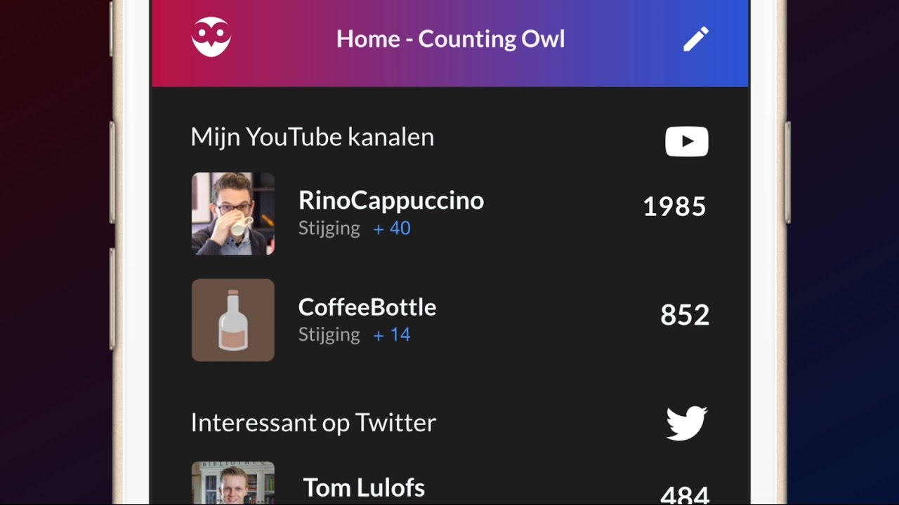 Social Media Counter: Counting Owl is LIVE on iOS en Android