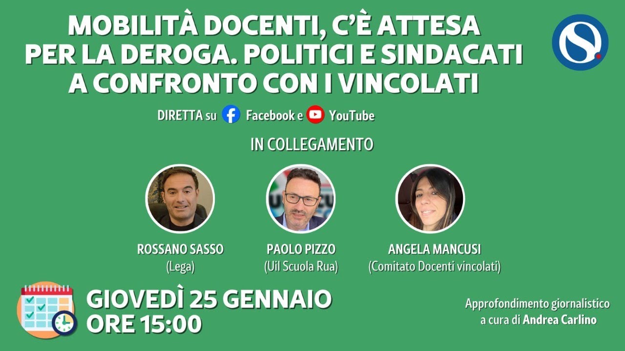 Mobilità docenti, c’è attesa per la deroga. Politici e sindacati a confronto con i vincolati