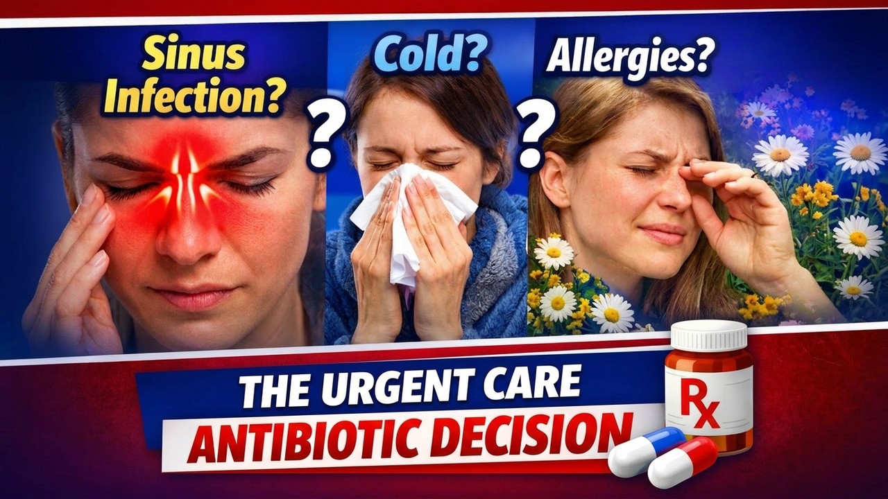 Sinus Infection, Cold, or Allergies? The Urgent Care Antibiotic Decision