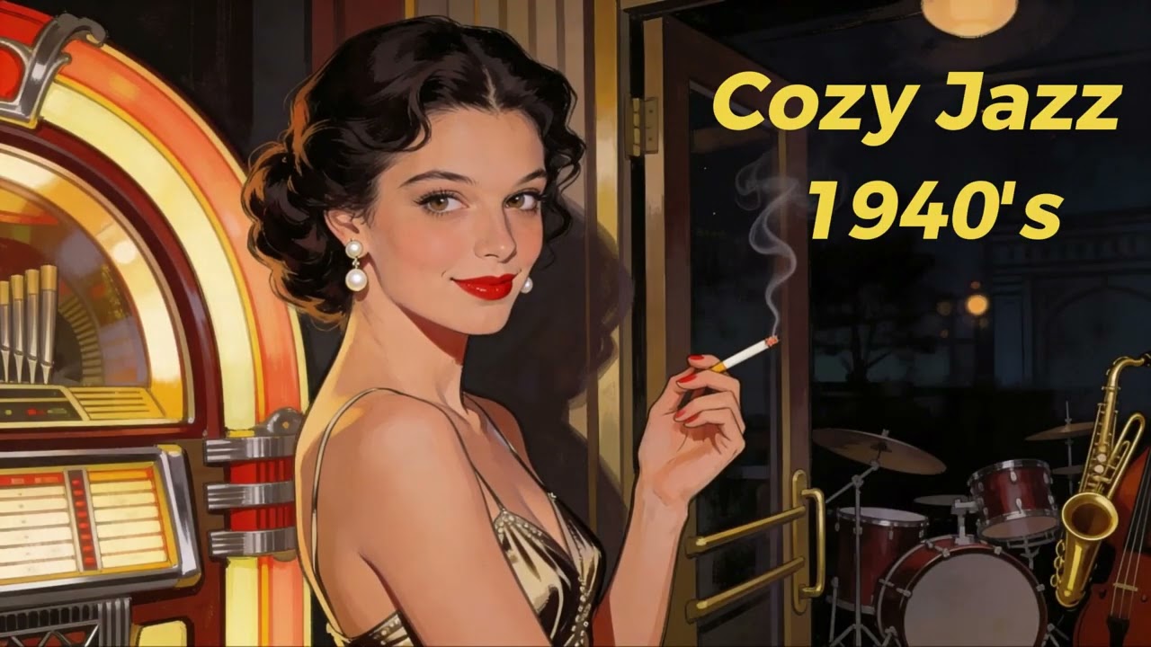 Cozy 1940s Swing Jazz Life Story ☕2 Hours Nostalgic Ballads | From School Dreams to Family Happiness