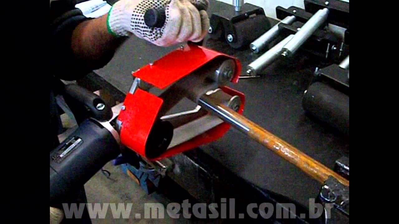 Lixadeira Manual para Tubos - METASIL M&Aacute;QUINAS PARA SEMPRE