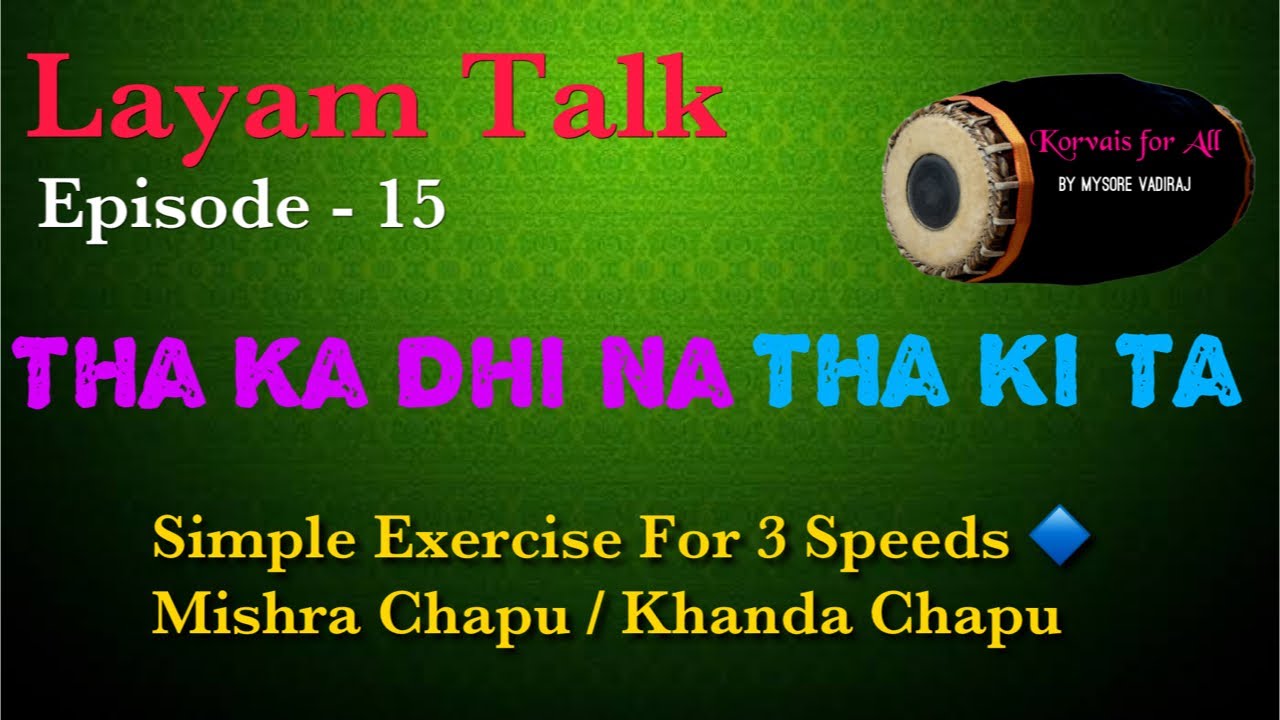 How to Practice 4 Speeds in Mishra Chapu Khanda Chapu▪️ Layam Talk -15 🔹Online Mridangam Class 🧿