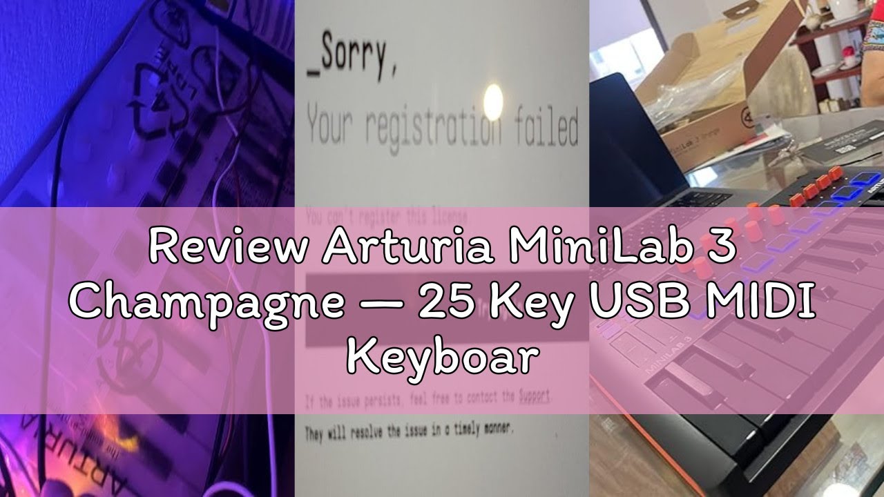 Review Arturia MiniLab 3 Champagne — 25 Key USB MIDI Keyboard Controller With 8 Multi-Color Drum Pad