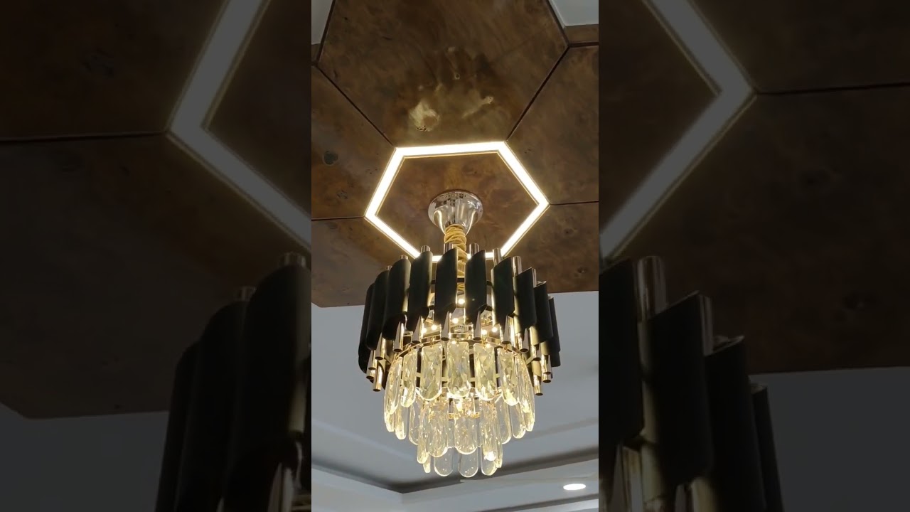 best chandelier for living room ceiling with wooden ceiling combination #interiorvideo #chandelier