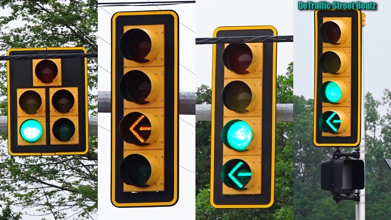 Doghouse & Flashing Yellow Arrow Traffic Lights | Orchard Lake & Green