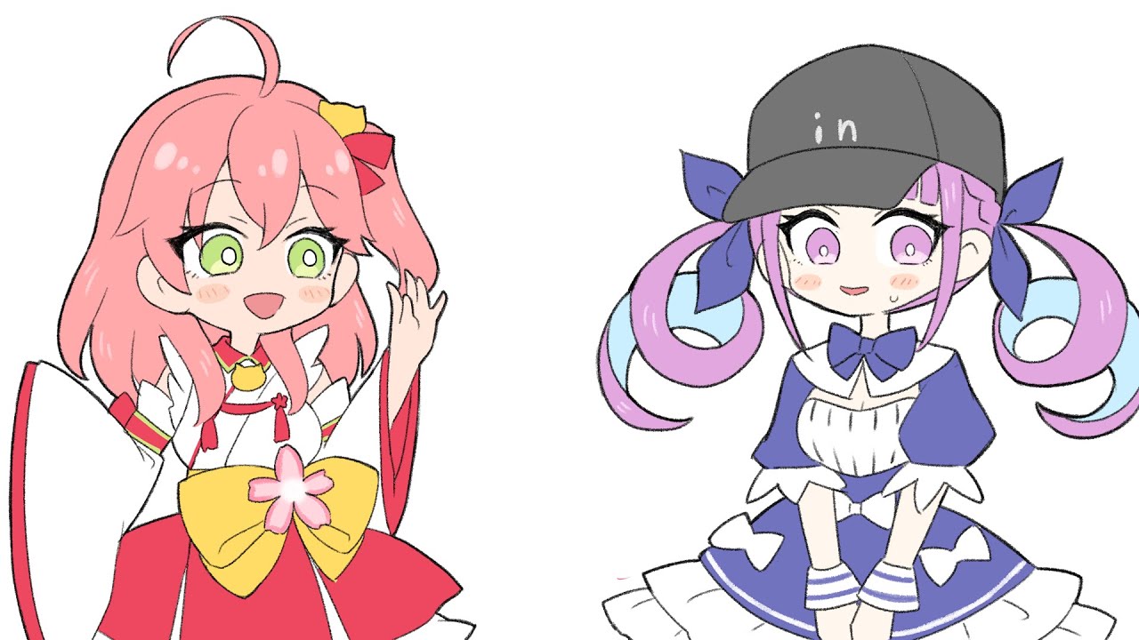 Aqua gives sweets to a lonely Miko【Hololive Animated Clip /Eng sub】【Minato Aqua】【Sakura Miko】