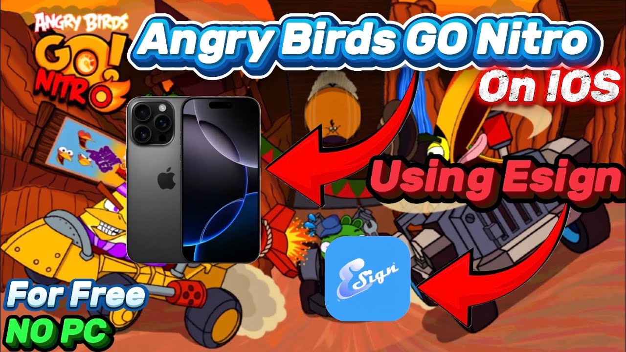 Angry Birds GO Nitro | On IOS | Without PC | For Free | Progress Save Available | Using Esign |