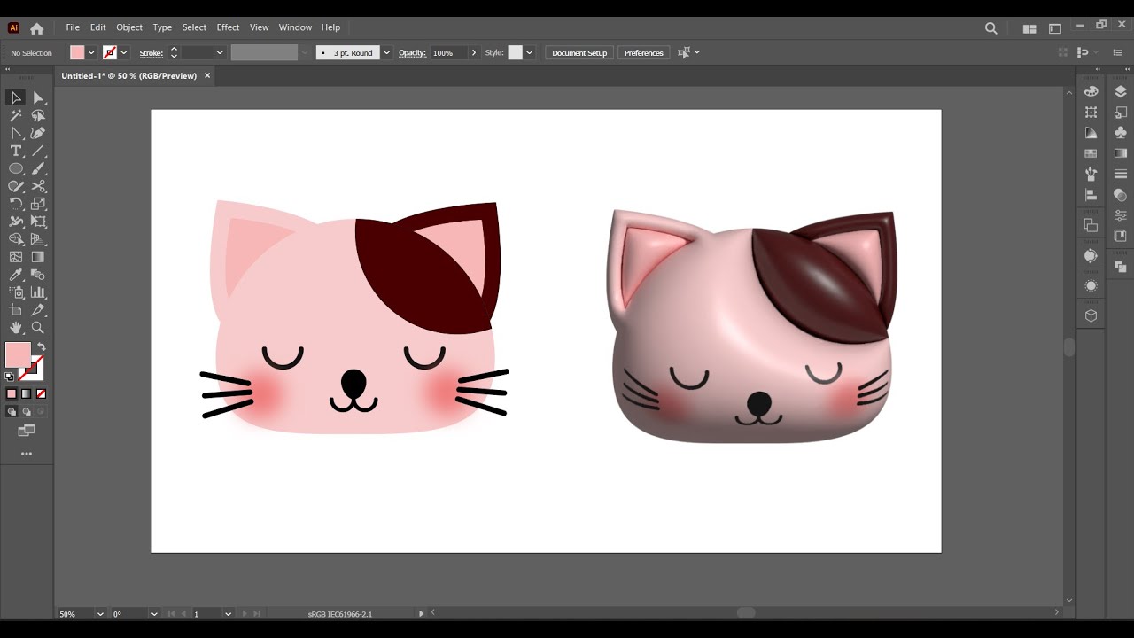 Beginner's Guide to 3D Character Design: Making a Cat in [Adobe Illustrator]