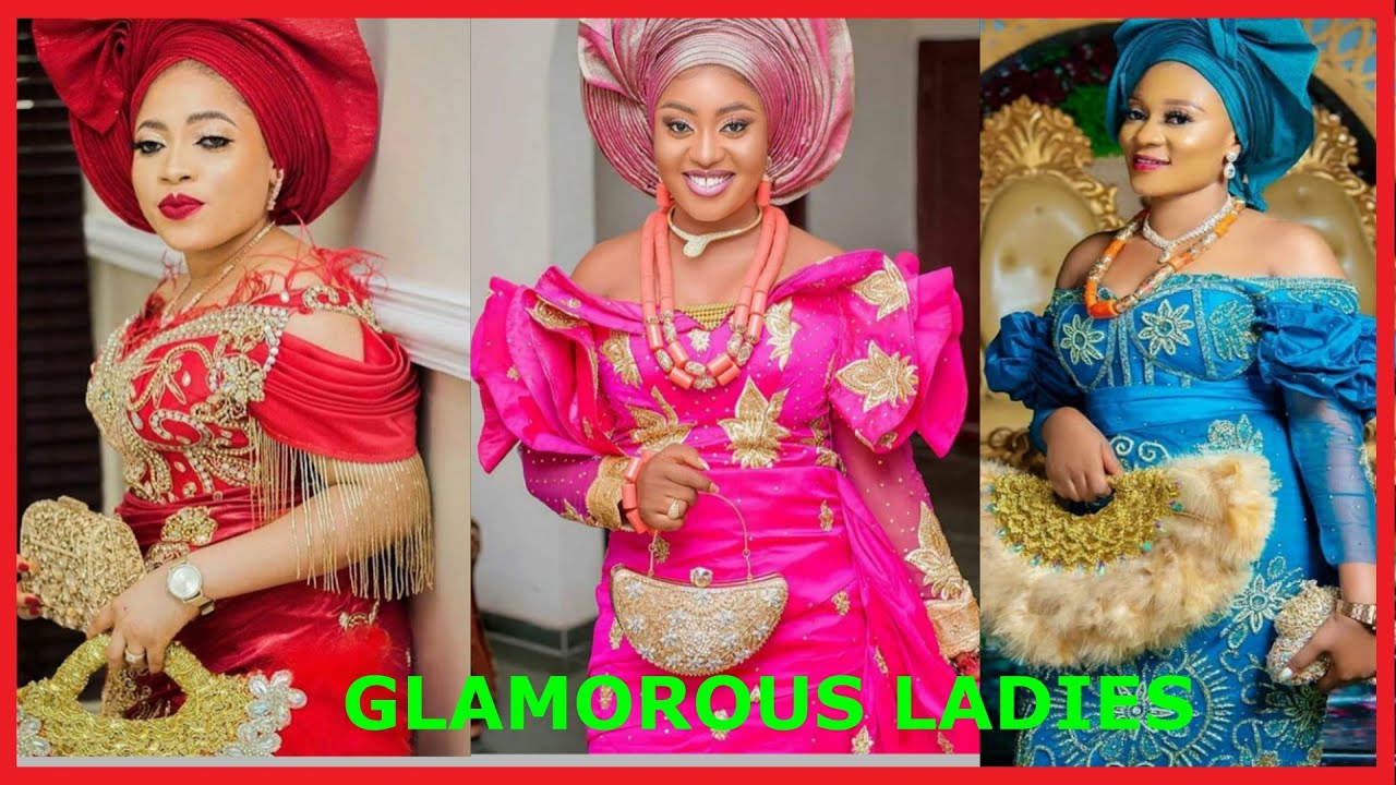 2021 African Fashion / Gorgeous Asoebi Styles/ Trending George Dress / Velvet Dress And Lace Asoebi